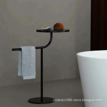 Toilet storage rack without pless steel towel rack